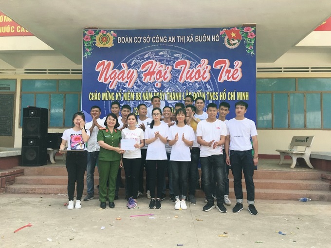 Đoàn thanh niên Công an Thị xã Buôn Hồ tổ chức “Ngày hội tuổi trẻ” kỷ niệm 88 năm ngày thành lập Đoàn.