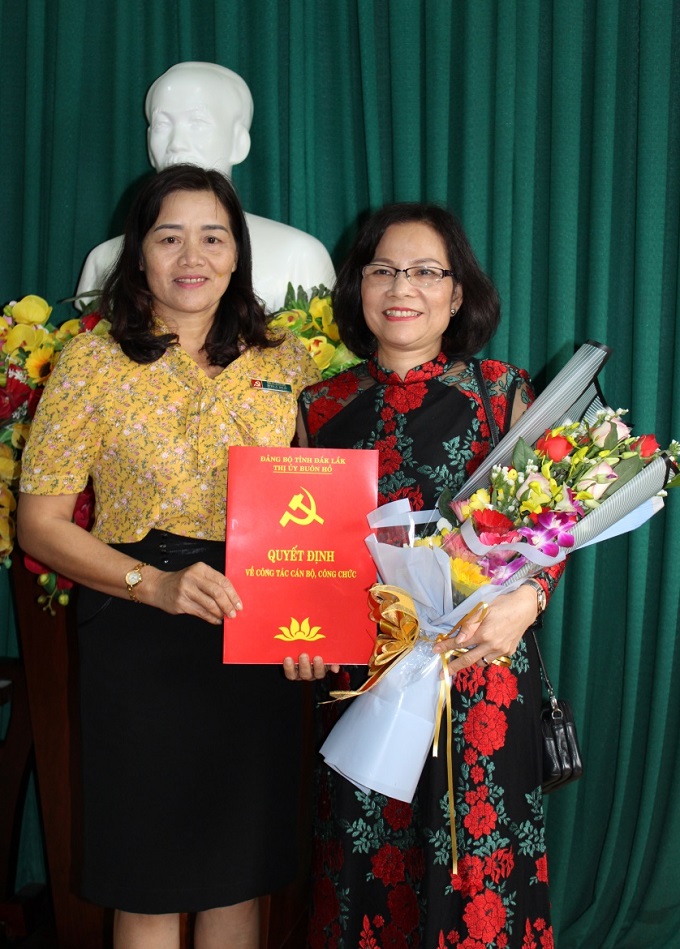 Công bố quyết định của Ban Thường vụ Tỉnh ủy về công tác cán bộ tại Thị ủy Buôn Hồ