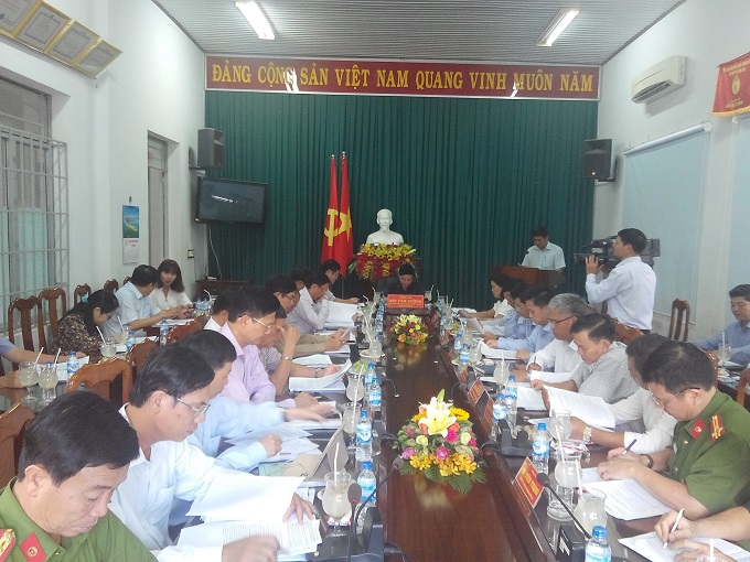 Đoàn công tác của Tỉnh ủy làm việc với Ban Thường vụ Thị ủy Buôn Hồ