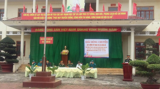 Giải Bóng chuyền lực lượng vũ trang thị xã Buôn Hồ năm 2019