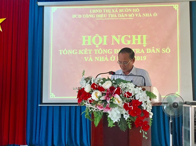 Hội nghị tổng kết công tác tổng điều tra dân số và nhà ở thị xã Buôn Hồ