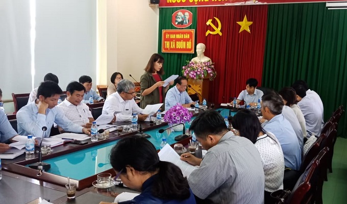 Đoàn kiểm tra của Ban chỉ đạo phong trào “Toàn dân đoàn kết xây dựng đời sống văn hóa” trung ương làm việc tại thị xã Buôn Hồ