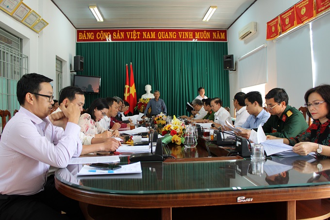 Ban Thường vụ Thị ủy Buôn Hồ làm việc với Đoàn công tác của Tỉnh ủy và Ủy ban Kiểm tra Tỉnh ủy.