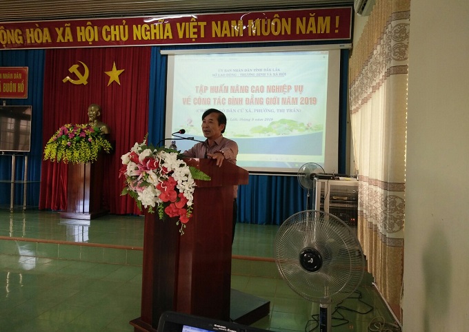 Tập huấn công tác Bình đẳng giới cho đại biểu HĐND xã, phường năm 2019