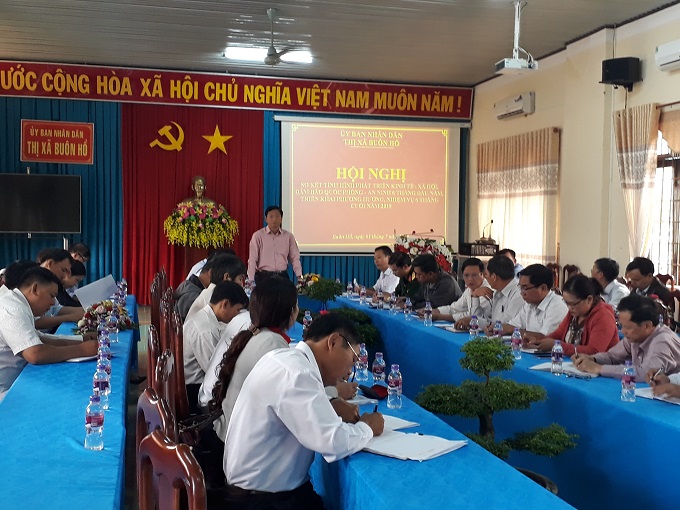 UBND thị xã Buôn Hồ sơ kết 6 tháng đầu năm 2019, triển khai nhiệm vụ 6 tháng cuối năm 2019