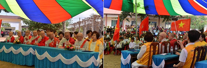 Lễ khánh thành và bàn giao công trình máy lọc nước sử dụng năng lượng mặt trời do Ban Trị sự Thiền tông Taego, tỉnh Jeollabuk, Hàn Quốc viện trợ