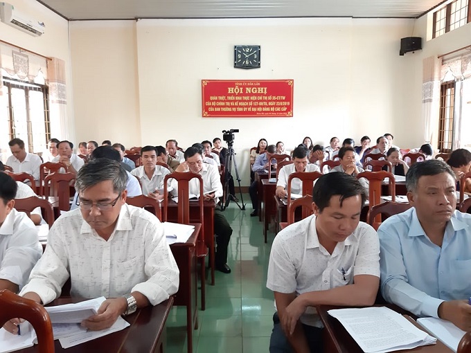 Hội nghị trực tuyến quán triệt, triển khai thực hiện Chỉ thị 35-CT/TW,  của Bộ Chính trị và Kế hoạch số 127-KH/TU, của Ban Thường vụ Tỉnh ủy  về Đại hội Đảng các cấp