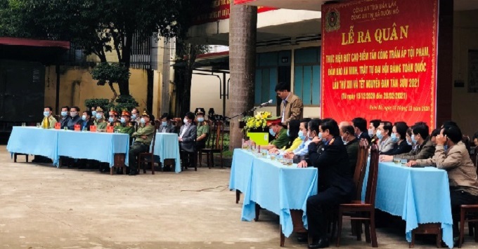 Công an thị xã Buôn Hồ ra quân đảm bảo an ninh, trật tự Đại hội Đại biểu Toàn quốc lần thứ XIII của Đảng và dịp Tết Nguyên Đán Tân Sửu 2021