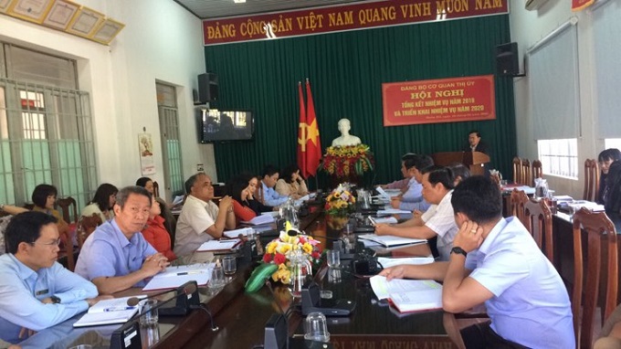 Đảng bộ Cơ quan Thị ủy tổng kết thực hiện nhiệm vụ năm 2019