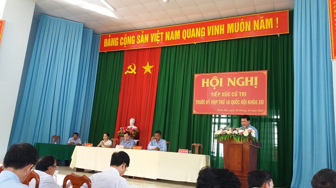 Hội nghị tiếp xúc cử tri trước kỳ họp thứ 10, Quốc hội khóa XIV.