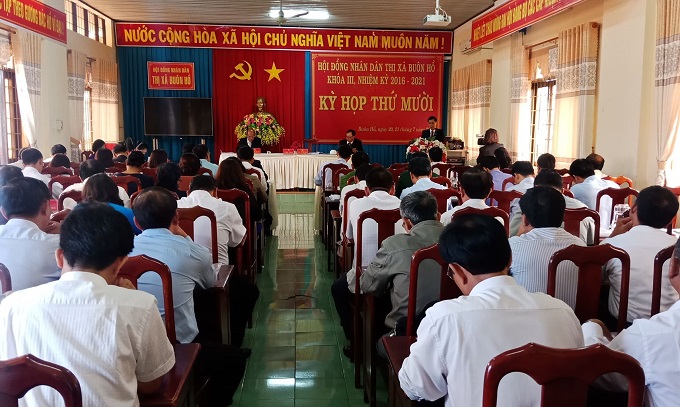 Kỳ họp thứ 10, HĐND thị xã Buôn Hồ khóa III, nhiệm kỳ 2016-2021
