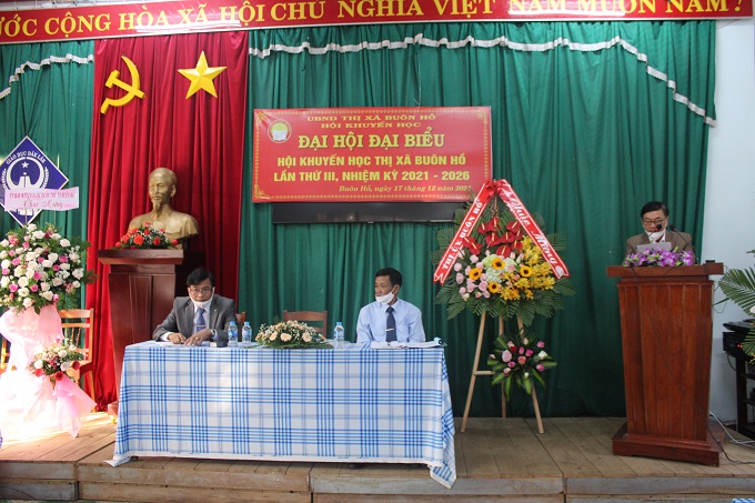 Hội Khuyến học thị xã Buôn Hồ tổ chức Đại hội lần thứ III, nhiệm kỳ 2021-2026