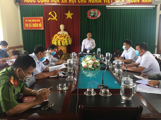 UBND thị xã Buôn Hồ chuẩn bị ra quân triển khai lập lại trật tự đô thị, hành lang an toàn giao thông trong tháng 06/2021