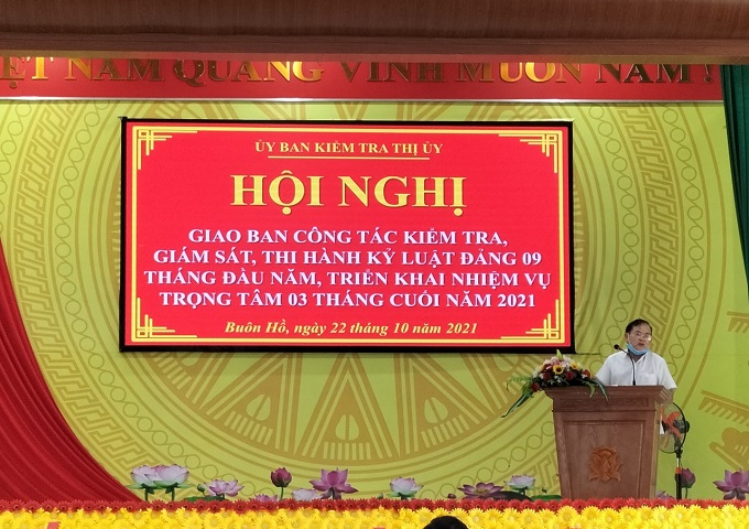 Hội nghị giao ban công tác kiểm tra, giám sát và thi hành kỷ luật đảng 9 tháng đầu năm 2021