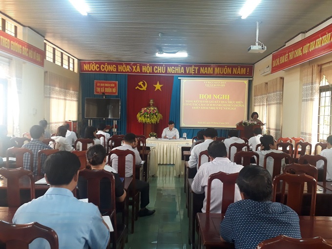 Thị xã Buôn Hồ tổ chức Hội nghị tổng kết công tác CCHC năm 2021