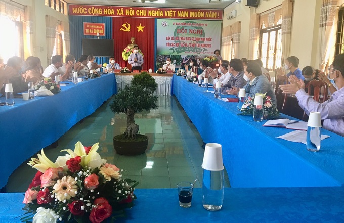 Thị xã Buôn Hồ tổ chức Hội nghị gặp gỡ, đối thoại giữa các cơ quan nhà nước với Hợp tác xã, tổ hợp tác năm 2021