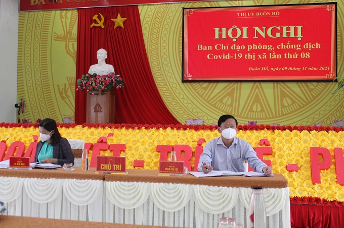 Ban Chỉ đạo phòng, chống dịch COVID-19 thị xã tổ chức cuộc họp định kỳ