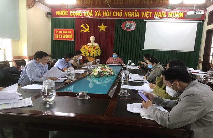 Họp liên tịch thống nhất nội dung, chương trình kỳ họp thứ 3 của HĐND thị xã khóa IV, nhiệm kỳ 2021-2026.