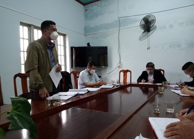 Kiểm tra công tác phòng chống dịch tại xã Ea Siên