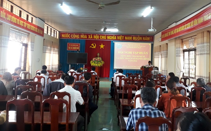 Thị xã Buôn Hồ tập huấn nghiệp vụ Tổng điều tra kinh tế và cơ sở hành chính năm 2021