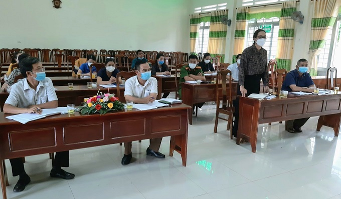 Tổ Công tác phụ trách địa bàn làm việc với Ban Chỉ đạo phòng chống dịch bệnh Covid 19 phường An Lạc về công tác phòng chống dịch bệnh