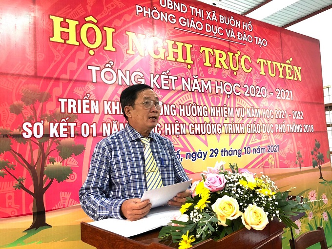 UBND thị xã Buôn Hồ triển khai nhiệm vụ năm học 2021-2022