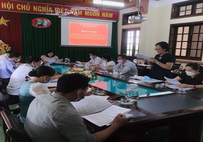 Hội nghị tổng kết quy chế phối hợp giữa HĐND-UBND-UBMTTQVN thị xã nhiệm kỳ 2016-2021.