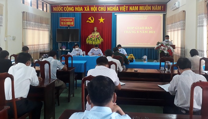 UBND thị xã Buôn Hồ triển khai nhiệm vụ phát triển kinh tế -xã hội, đảm bảo quốc phòng – an ninh tháng 9/2021