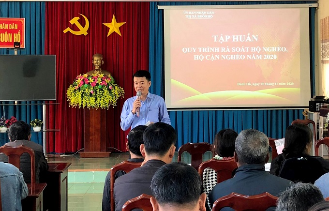 Kết quả thực hiện công tác giảm nghèo trên địa bàn thị xã Buôn Hồ năm 2020.