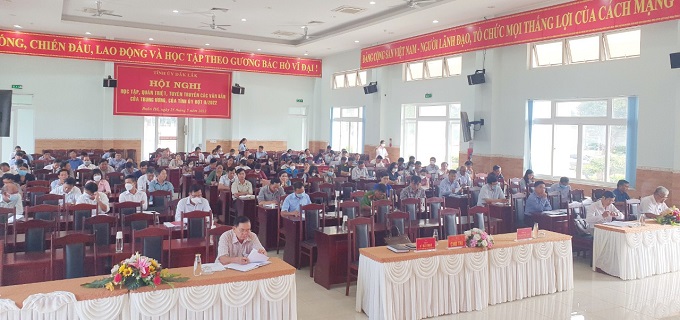 Hội nghị học tập, quán triệt các văn bản của Trung ương và Tỉnh ủy  (đợt I, đợt II/2022)