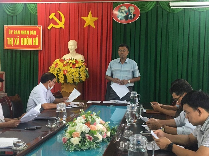 Hội nghị sơ kết đánh giá công tác quản lý đất đai, tài nguyên môi trường trên địa bàn thị xã 6 tháng đầu năm, phương hướng nhiệm vụ 6 tháng cuối năm 2022