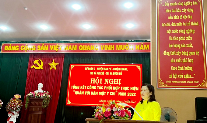 Đoàn công tác Thị ủy Buôn Hồ tham dự Hội nghị tổng kết công tác “Quân với dân một ý chí” năm 2022 tại Huyện Kbang - tỉnh Gia Lai