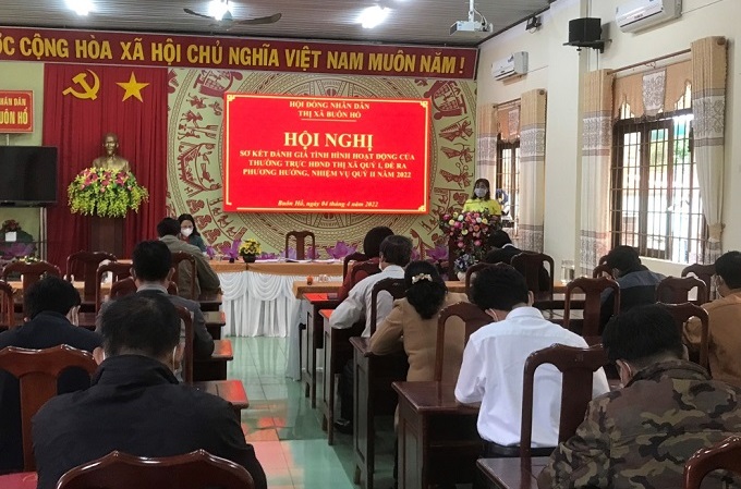 Hội nghị sơ kết đánh giá tình hình hoạt động của Thường trực HĐND quý I, đề ra phương hướng, nhiệm vụ quý II năm 2022.