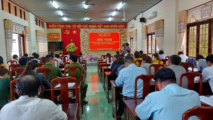 UBND thị xã Buôn Hồ tổ chức Hội nghị tập huấn công tác xây dựng xã đạt chuẩn tiếp cận pháp luật