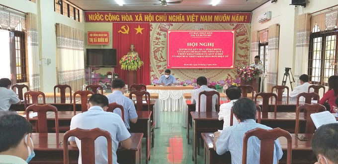 Hội nghị sơ kết hoạt động của Ban Chỉ đạo đôn đốc thu nợ và chống thất thu NSNN thị xã quý I, triển khai nhiệm vụ Quý II/2022