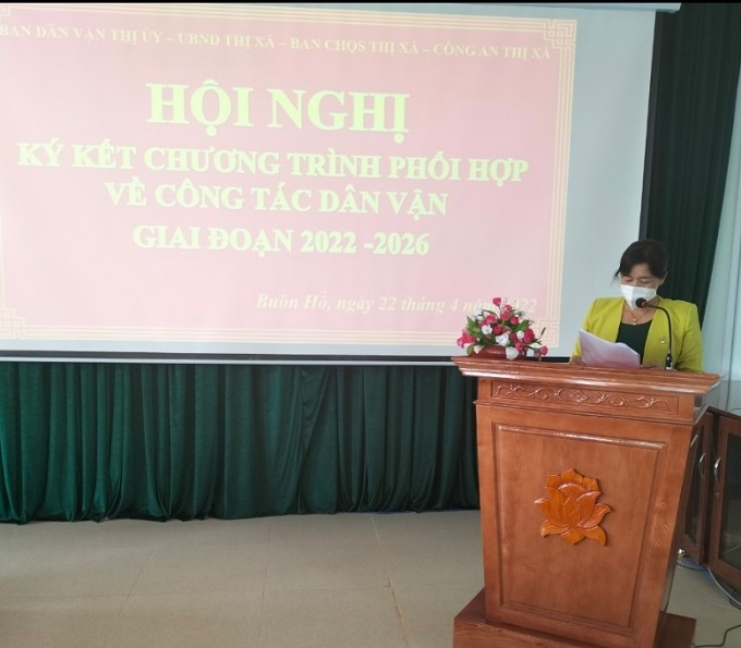 Hội nghị ký kết Chương trình phối hợp  về công tác Dân vận, giai đoạn 2022-2026