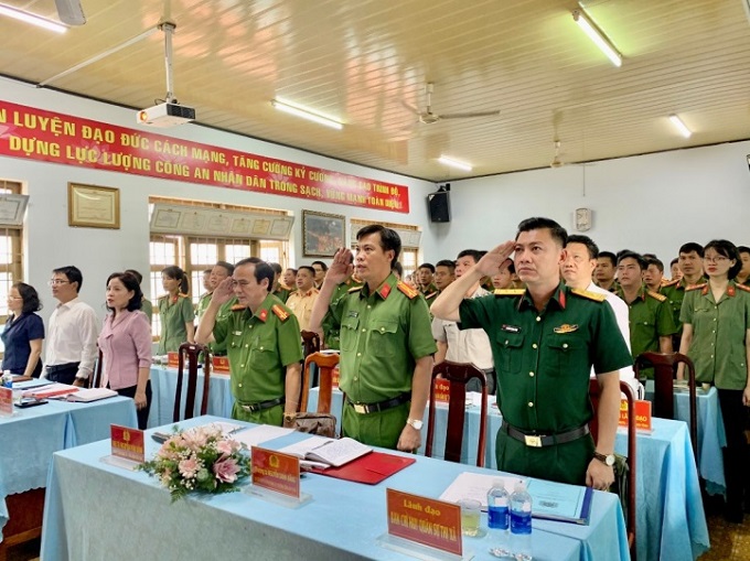 Công an thị xã quyết tâm thực hiện thắng lợi nhiệm vụ công tác 6 tháng cuối năm 2023
