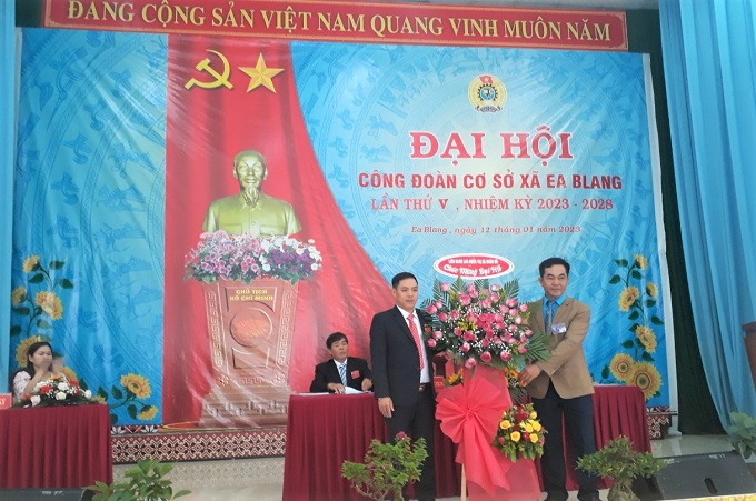Đại hội Công đoàn xã Ea Blang khóa V, nhiệm kỳ 2023-2028