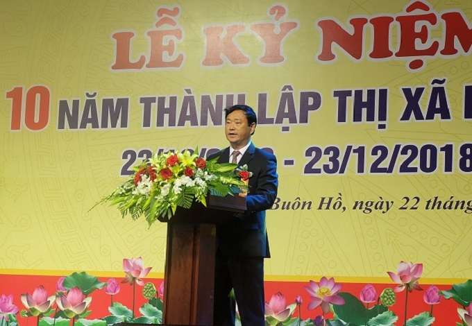 Thị xã Buôn Hồ kỷ niệm 10 năm ngày thành lập, đón nhận cờ thi đua của Thủ tướng Chính Phủ