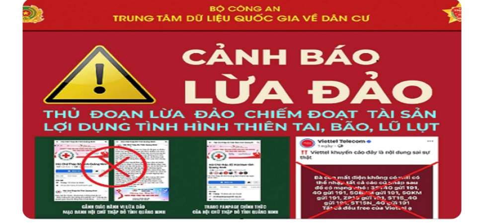 Thủ đoạn lừa đảo chiếm đoạt tài sản lợi dụng tình hình thiên tai, bão, lũ lụt.