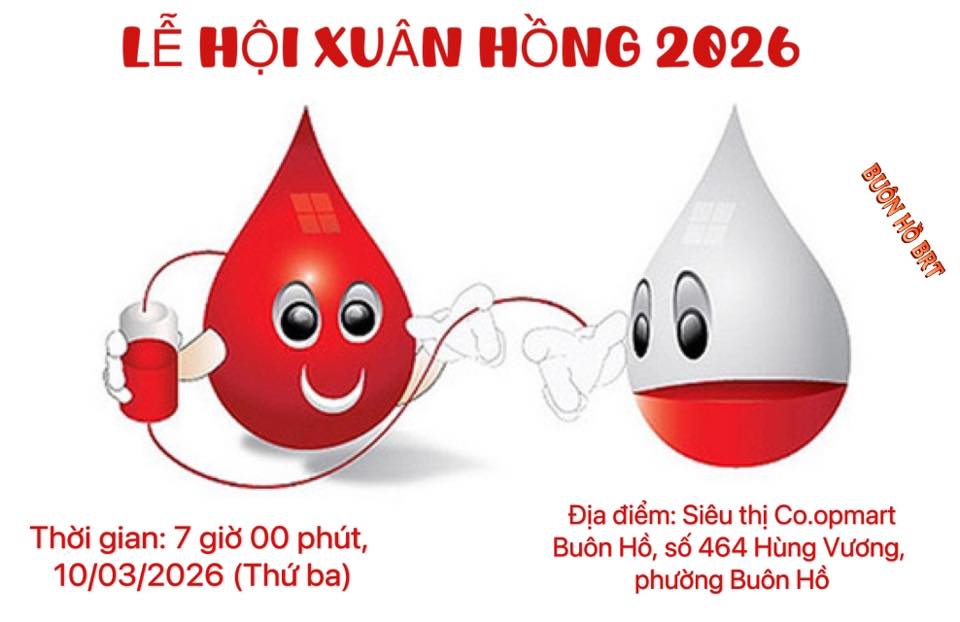 Hiến máu tình nguyện dịp Tết và Lễ hội Xuân hồng năm 2026