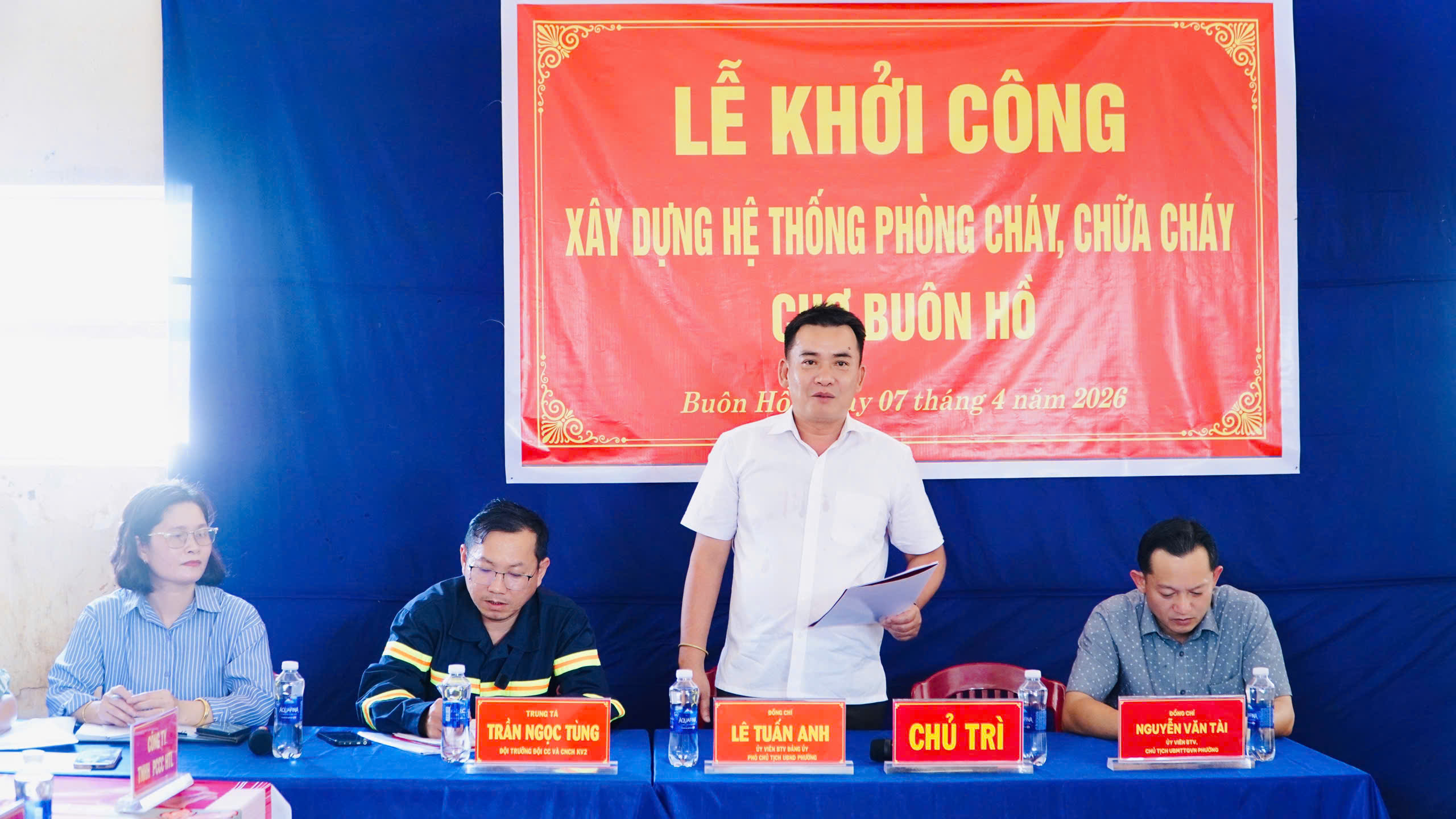 Lễ khởi công hệ thống PCCC chợ Buôn Hồ